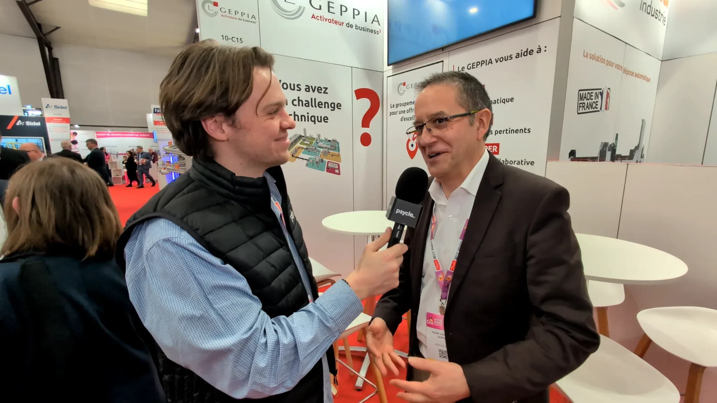 Photo du témoignage de Pierre Chevalier (Geppia) au salon CFIA Rennes 2026