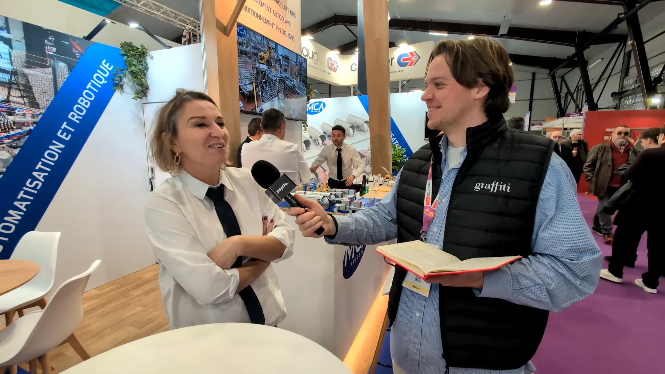 Photo du témoignage d'Estelle Le Pape (MCA Process) au salon CFIA Rennes 2026