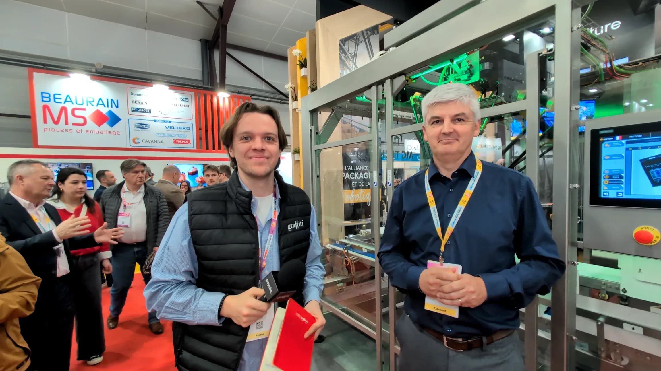 Photo du témoignage de Xavier Lucas (MG Tech) au salon CFIA Rennes 2026