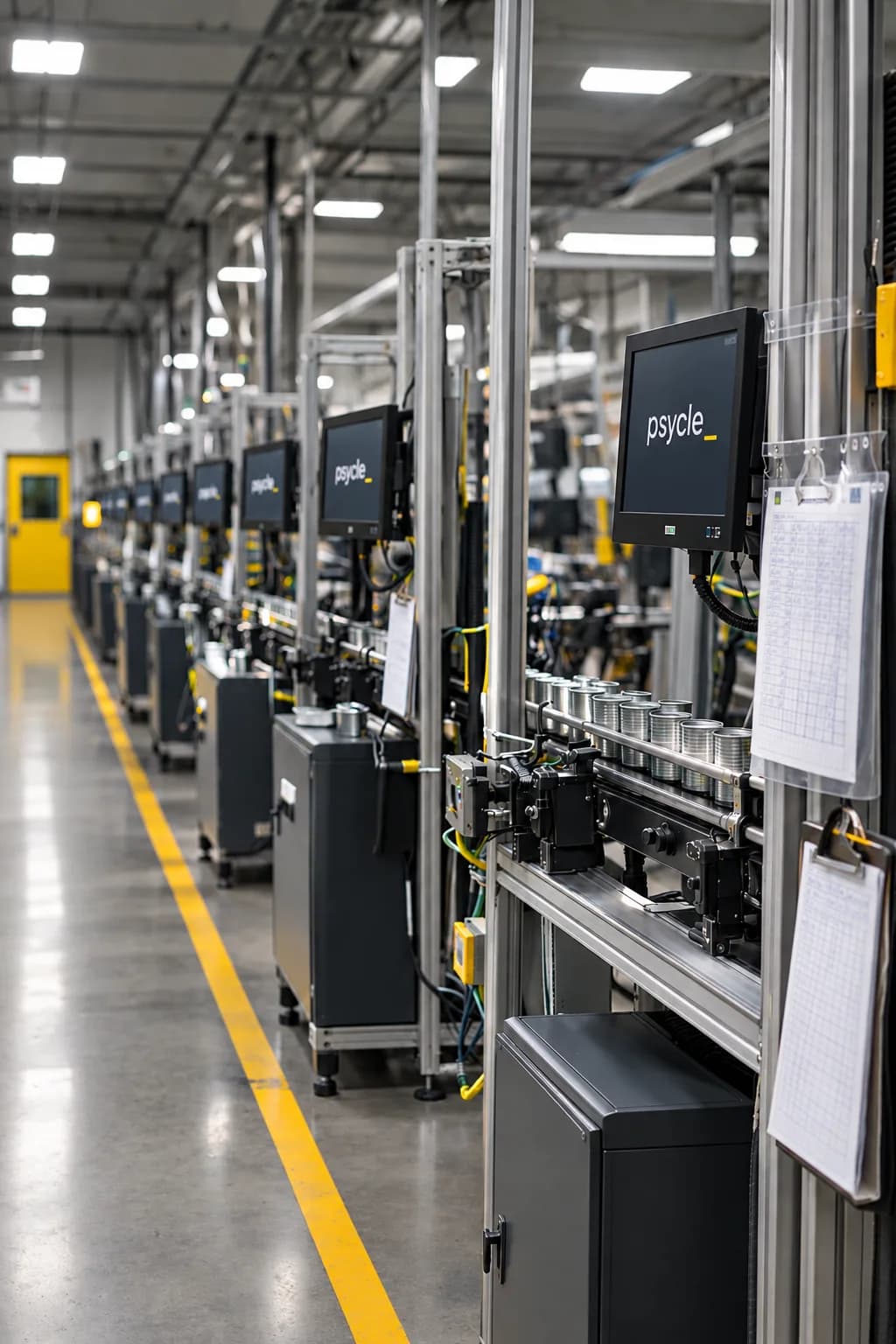 Ligne de production avec écrans Psycle