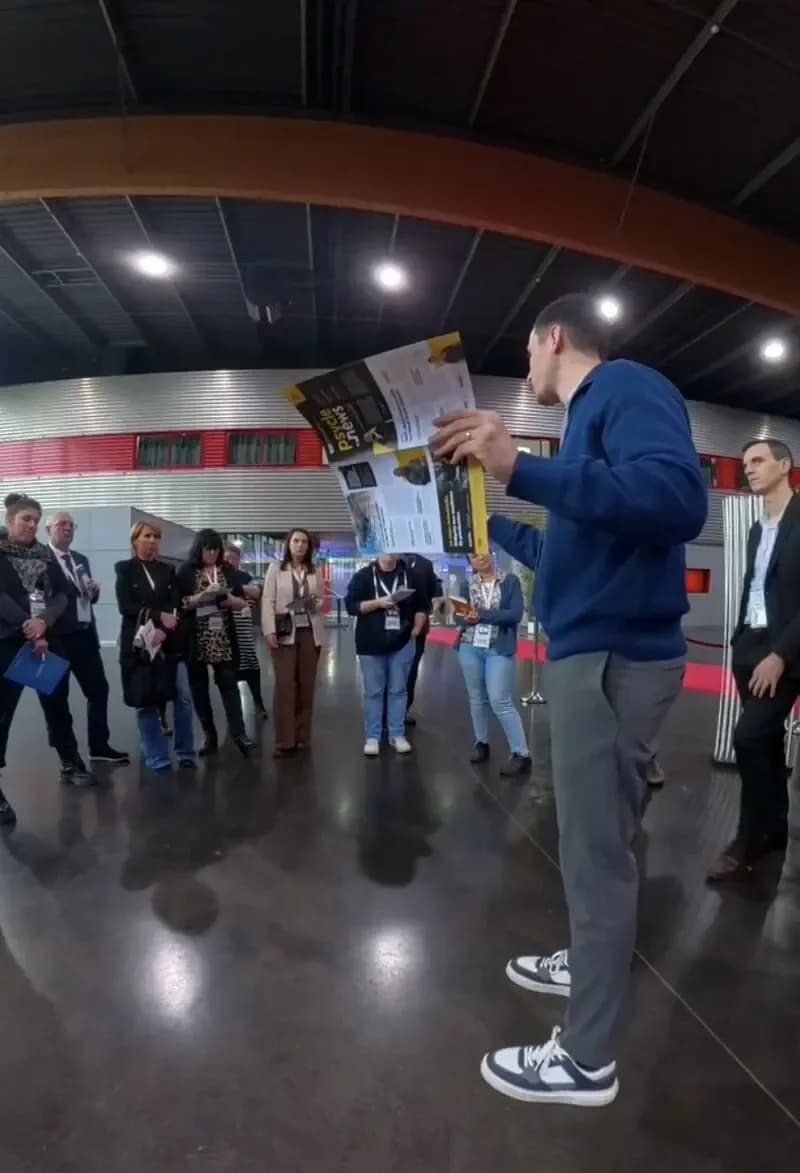 Meziane Boulahya et Rémi Magro (Psycle) au salon Logistique 360 à Arras